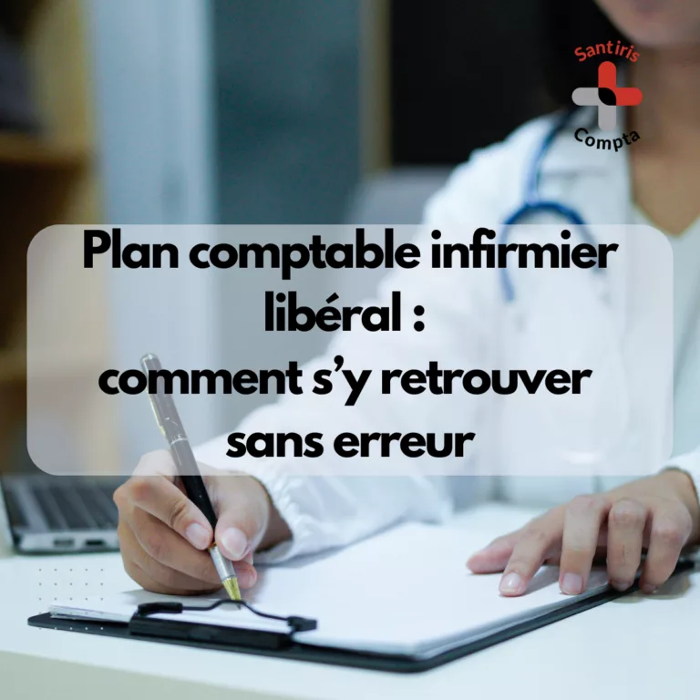 Plan comptable infirmier libéral expliquant le classement des dépenses professionnelles et les erreurs fréquentes à éviter pour sécuriser la comptabilité et la déclaration 2035 des infirmiers libéraux.