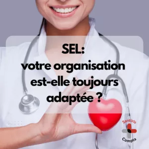 SEL professionnel de santé : visuel Santiris Compta sur les évolutions fiscales et sociales des sociétés d'exercice libéral (SEL). Informations sur la rémunération, les dividendes, les cotisations sociales et l'organisation des médecins, dentistes, infirmiers et kinésithérapeutes exerçant en SELARL ou SELAS.